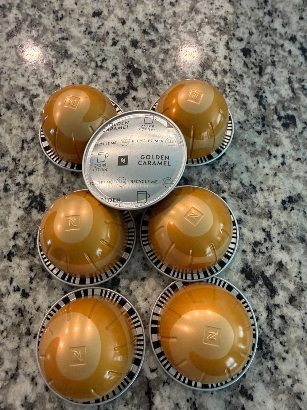 Nespresso Golden Caramel Metallic Gold Coffee Capsules